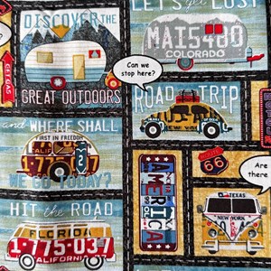 Tecido importado Road Trip