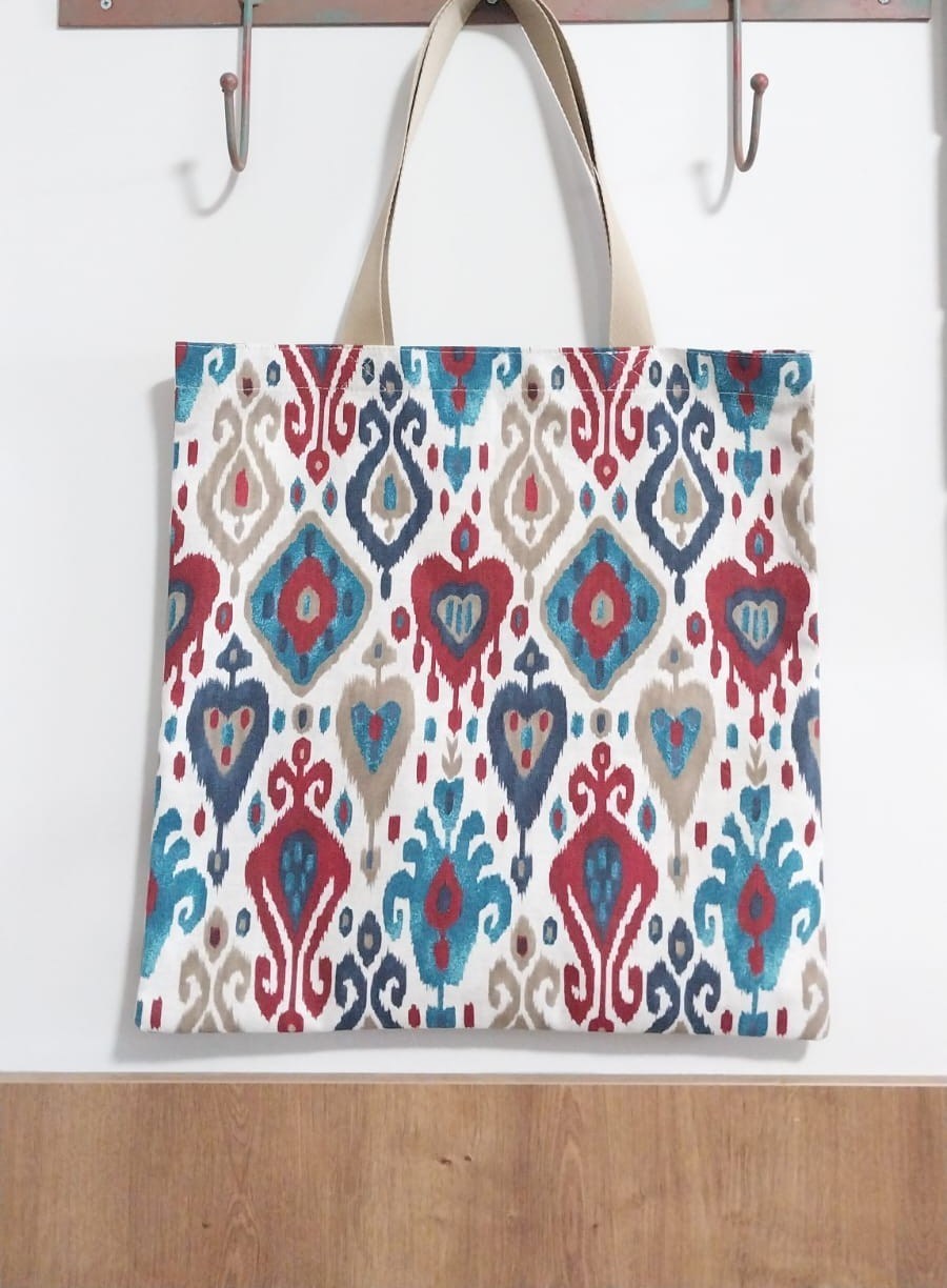 Tecido Linho Estampado Vermelho