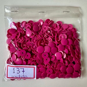 Botão Tic Tac 12 Rosa Choque