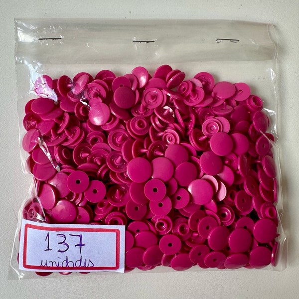Botão Tic Tac 12 Rosa Choque