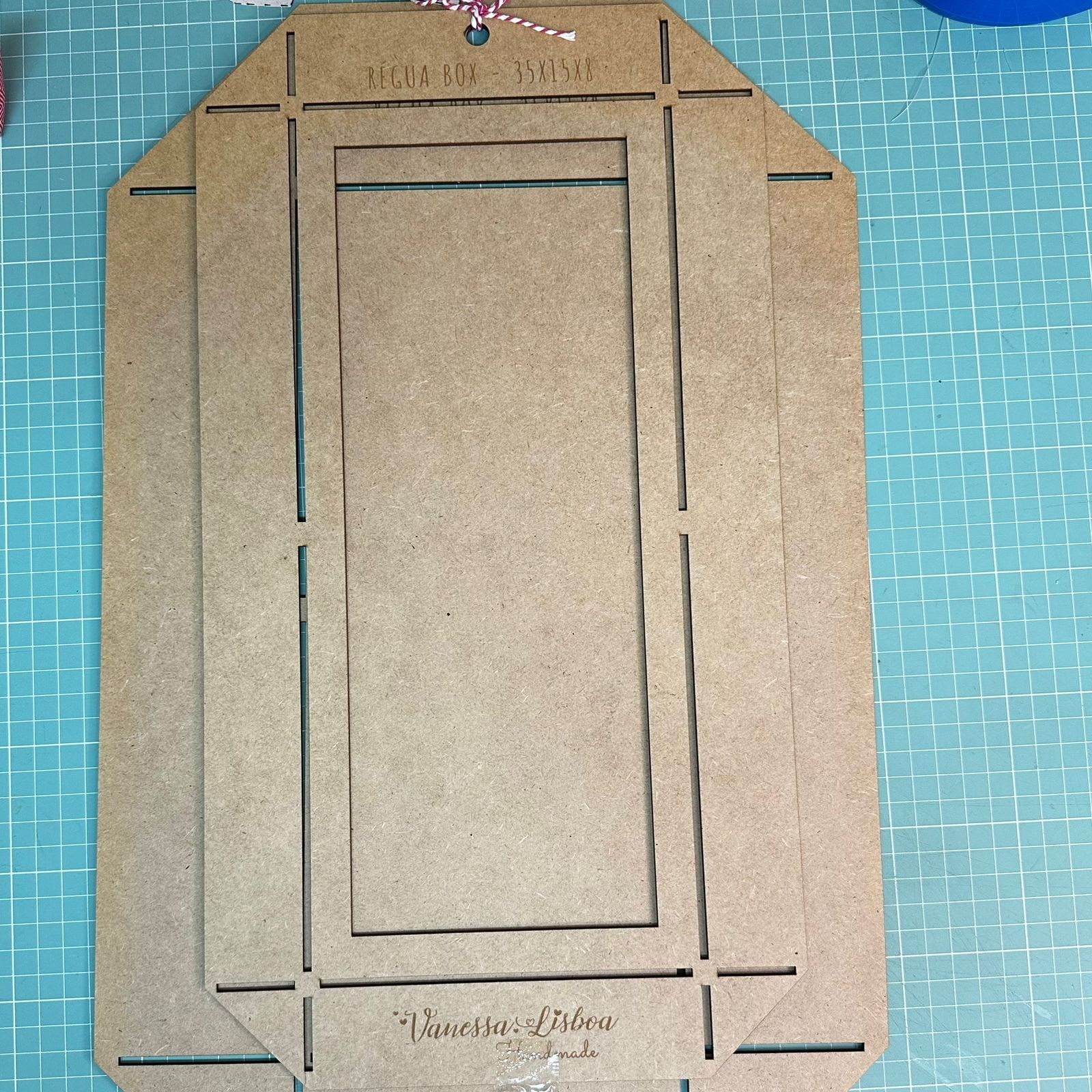 Kit de réguas para fazer caixas de embalagens tamanho 35x15x8