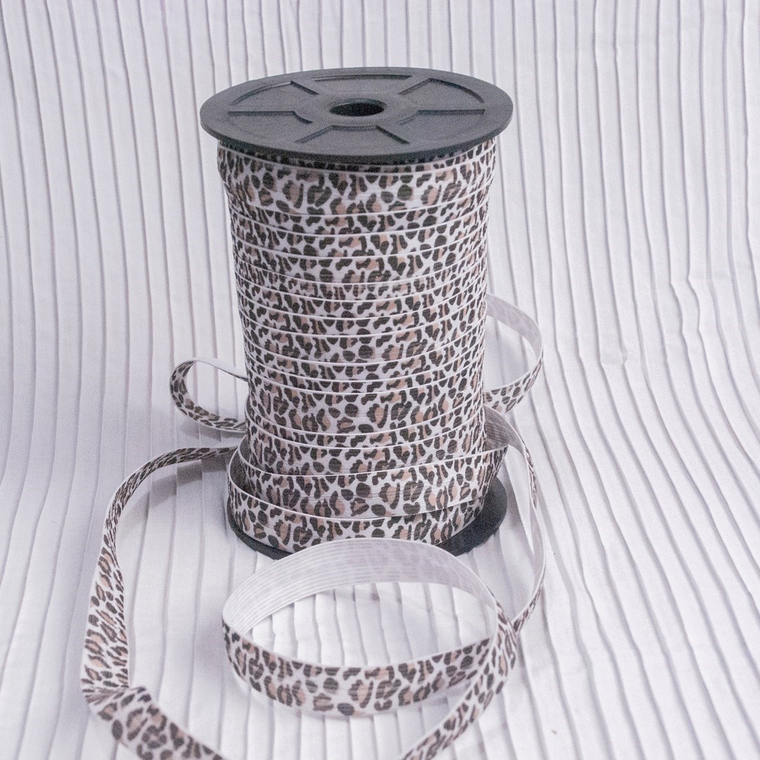 Elástico Viés Onça Bege - 17mmx50m
