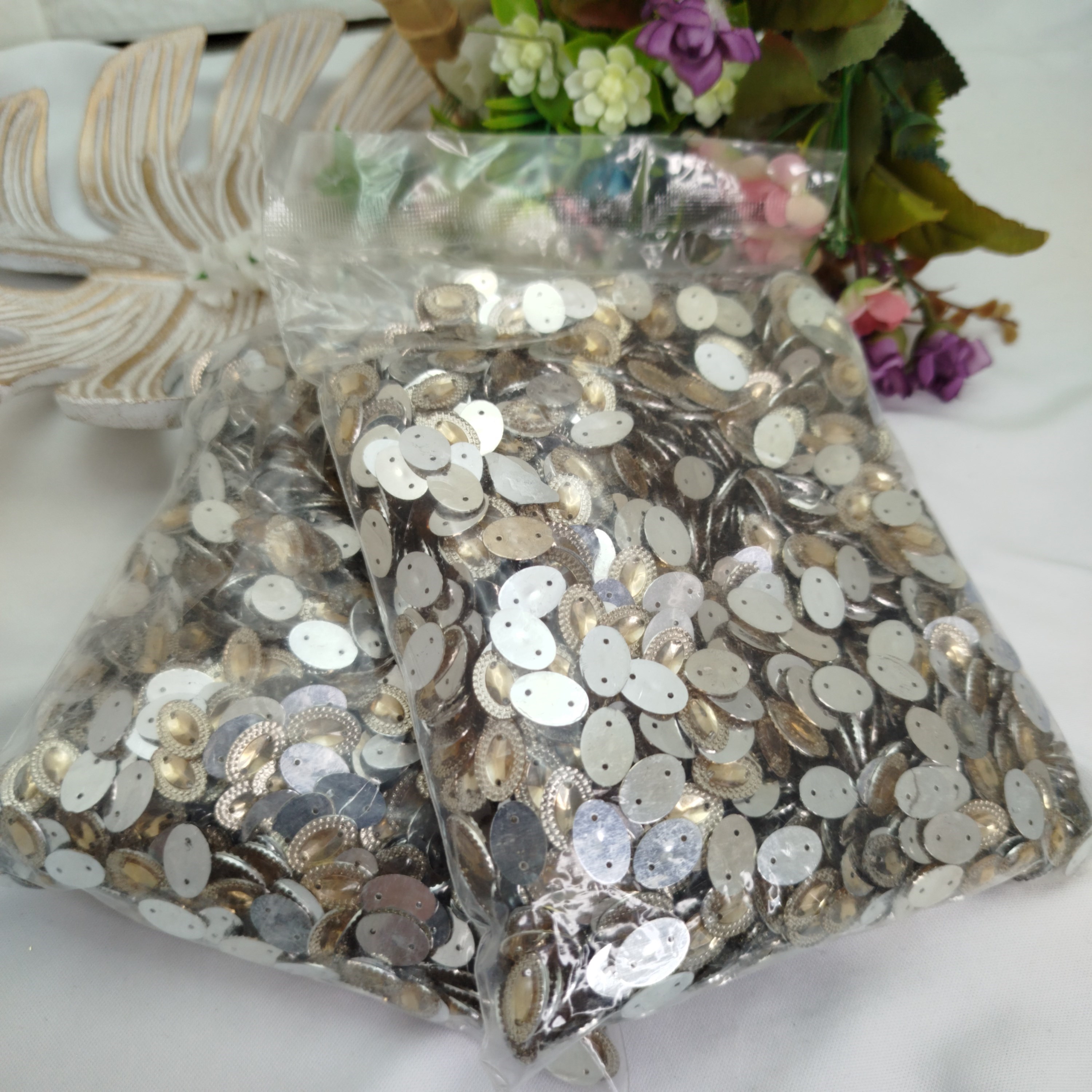 Chatom Oval Com Borda Cor Mel - 2 pacotes com aprox 250 gramas em cada