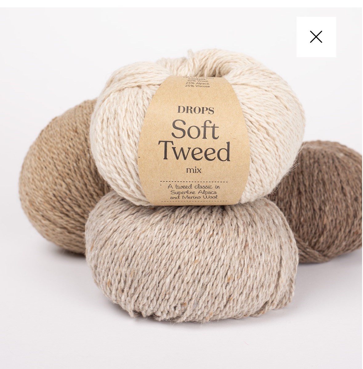 Lã DROPS Soft Tweed (importada, nova)