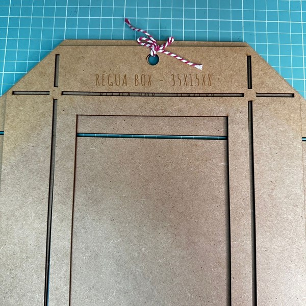 Kit de réguas para fazer caixas de embalagens tamanho 35x15x8