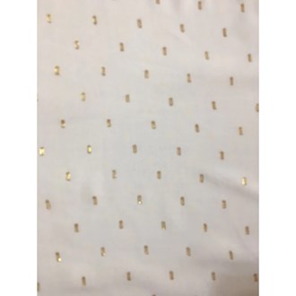 VISCOSE BRANCA COM FOIL DOURADO