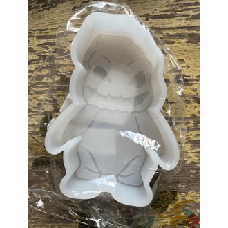 Molde de silicone hallowen monstrinho caveira para velas, resina, silicone