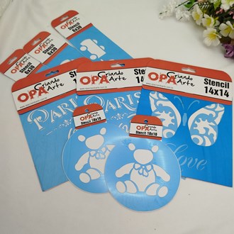 Kit de Stencil para Artesanato - 8 unidades 