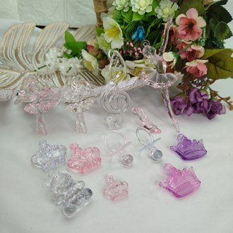 MIX de 107 Peças em Acrilico vários formatos e cores (veja descritivo no anuncio)