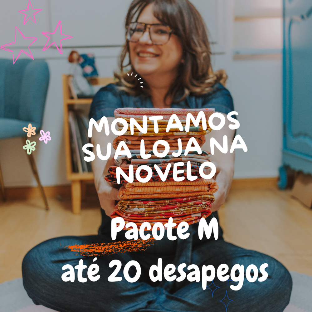 Montamos sua loja na Novelo - Tamanho M até 20 desapegos