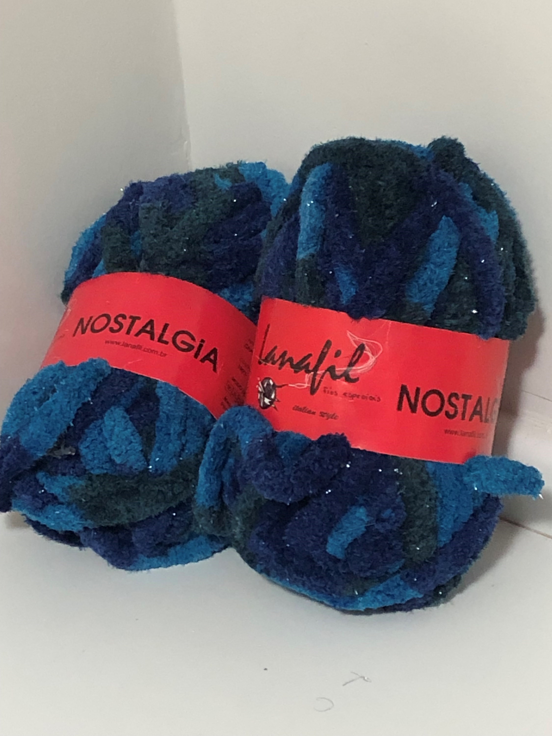 Fio Nostalgia Lanafil - Mescla de Azul