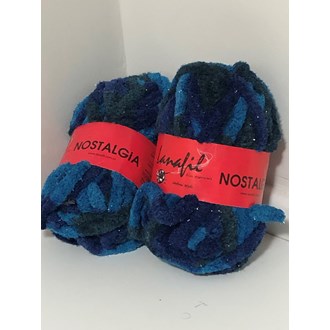 Fio Nostalgia Lanafil - Mescla de Azul