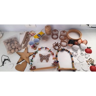 Lote de peças variadas para artesanato
