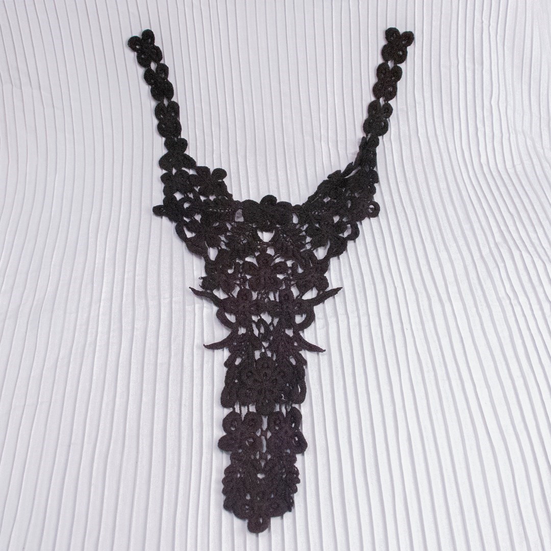 Decote Renda Marrom - 55x21cm