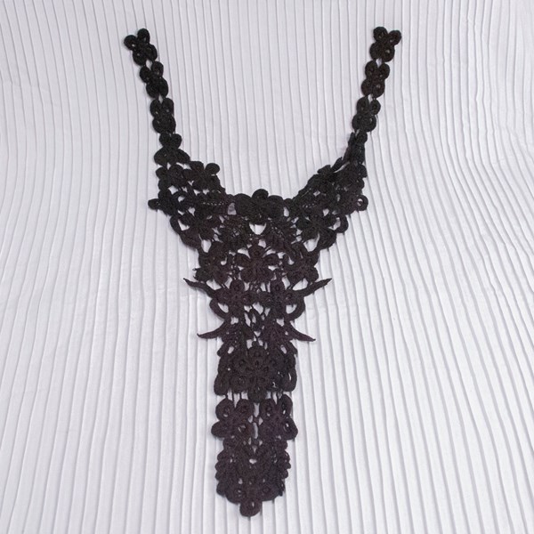 Decote Renda Marrom - 55x21cm