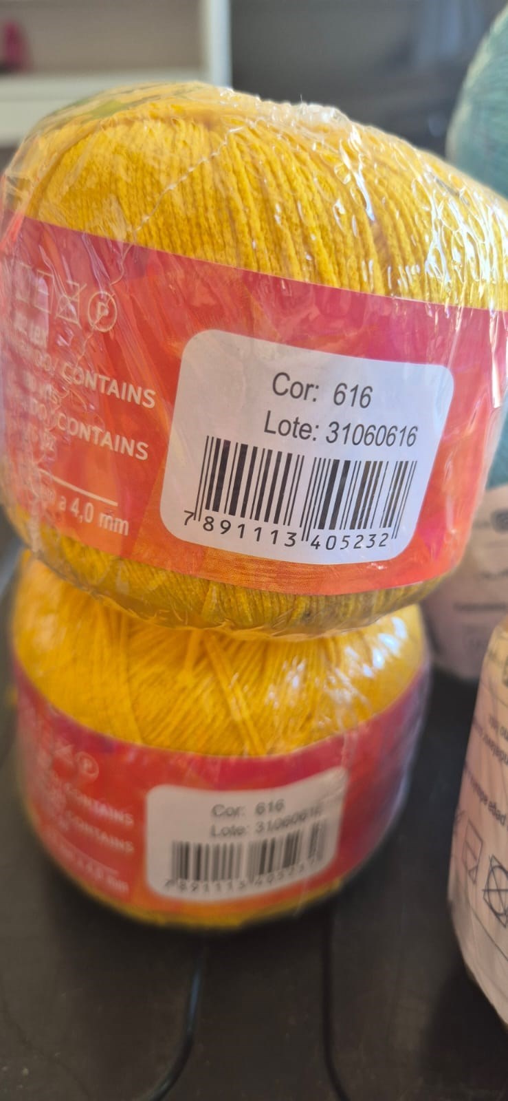 Linha biquini cor 616 2 novelos