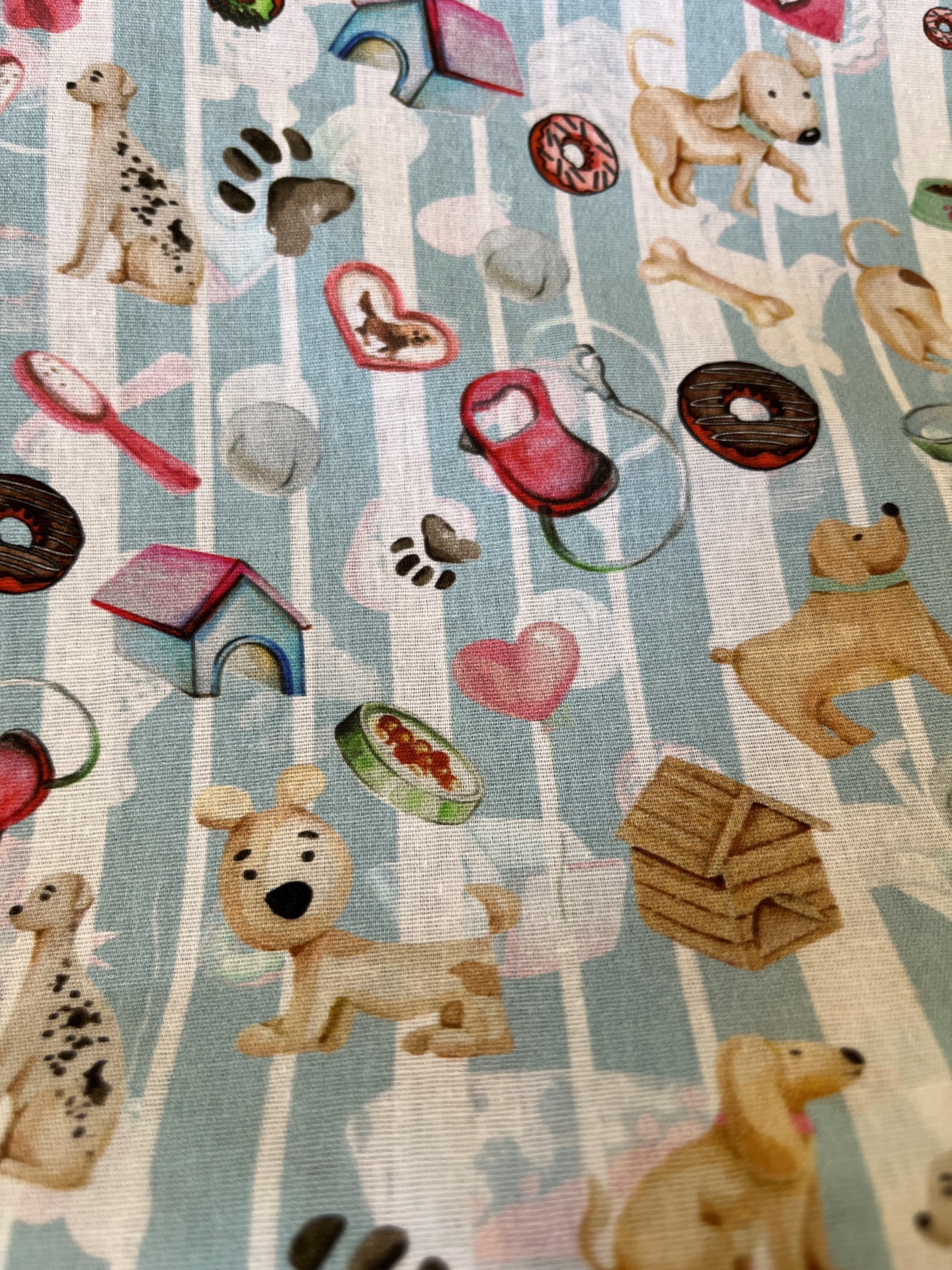 Tecido tricoline digital cachorrinhos 