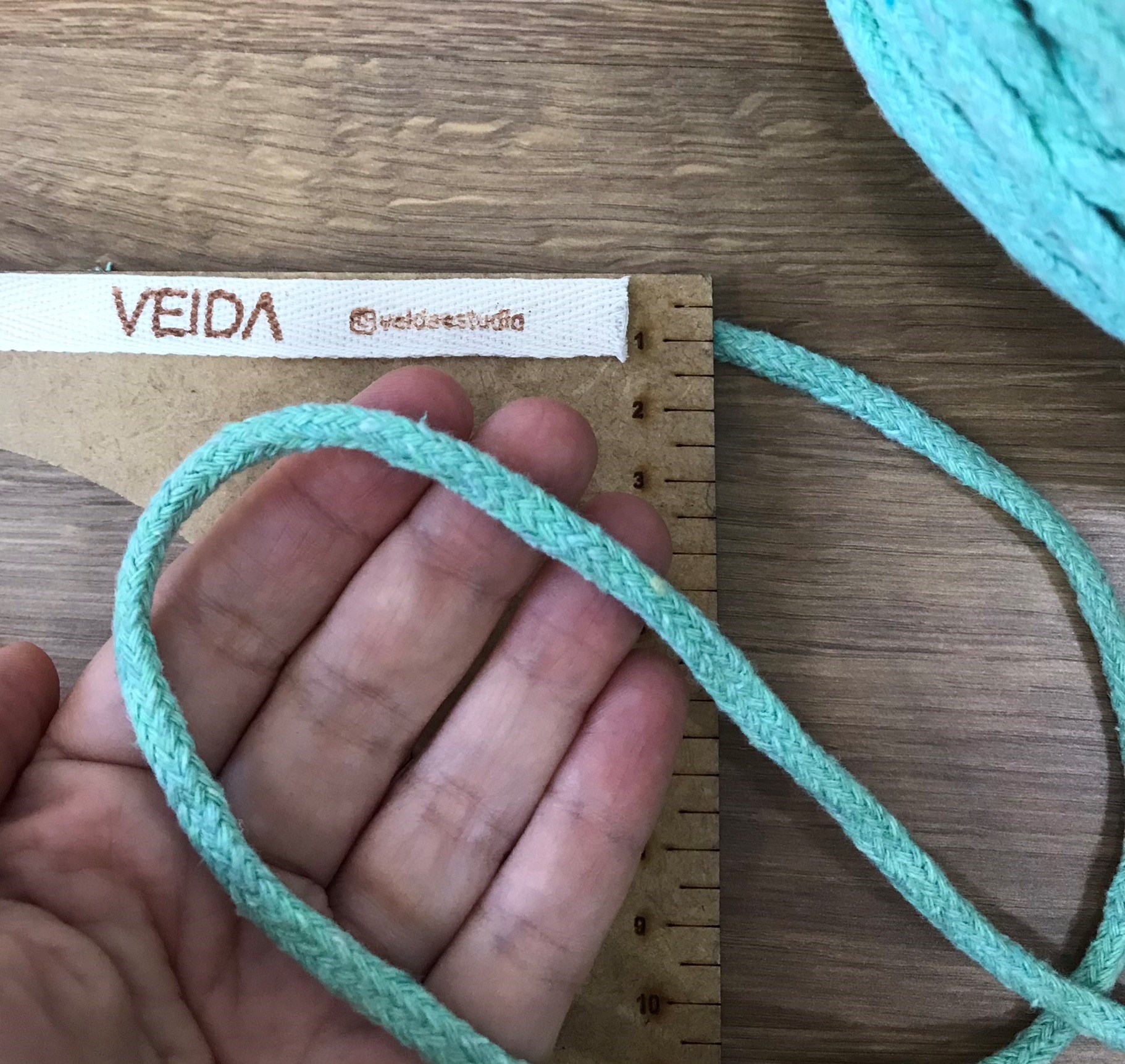 Cordão de algodão trançado 