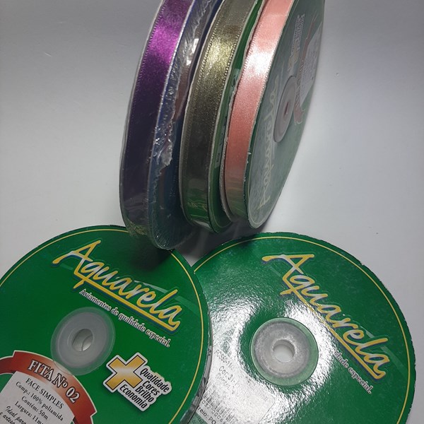 Kit com 5 fitas de cetim n.02