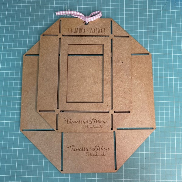 Kit de réguas para fazer caixa embalagem 15x10x8