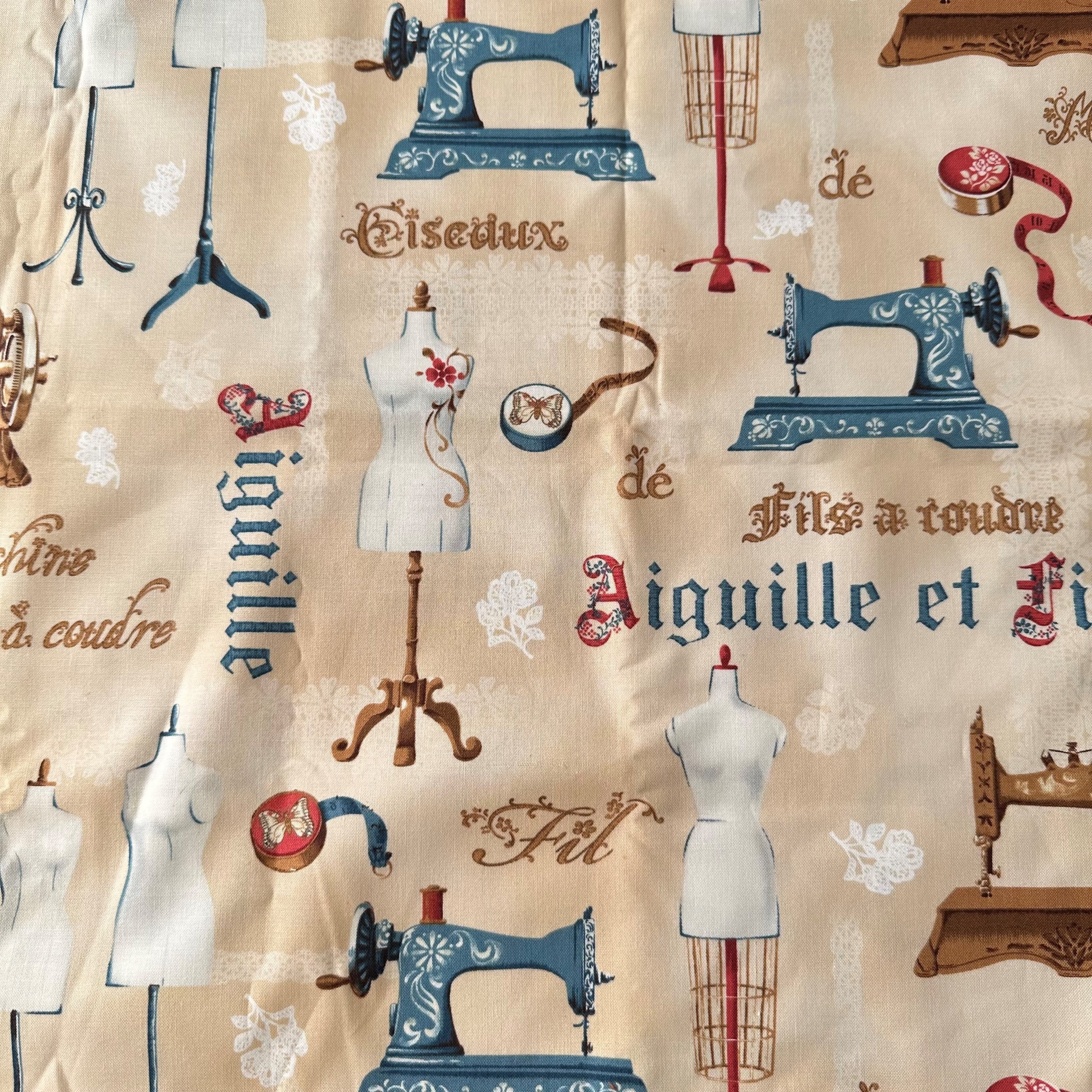 Tecido importado Costura vintage