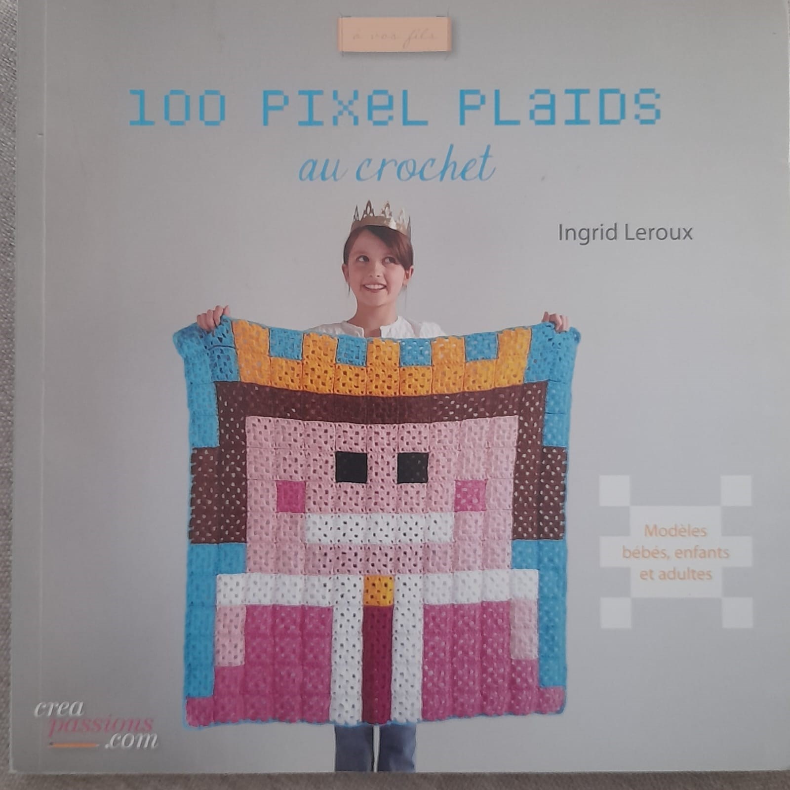 100 pixels plaids au crochet Capa comum