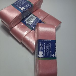 Kit com 5  fitas de cetim rosa N.09