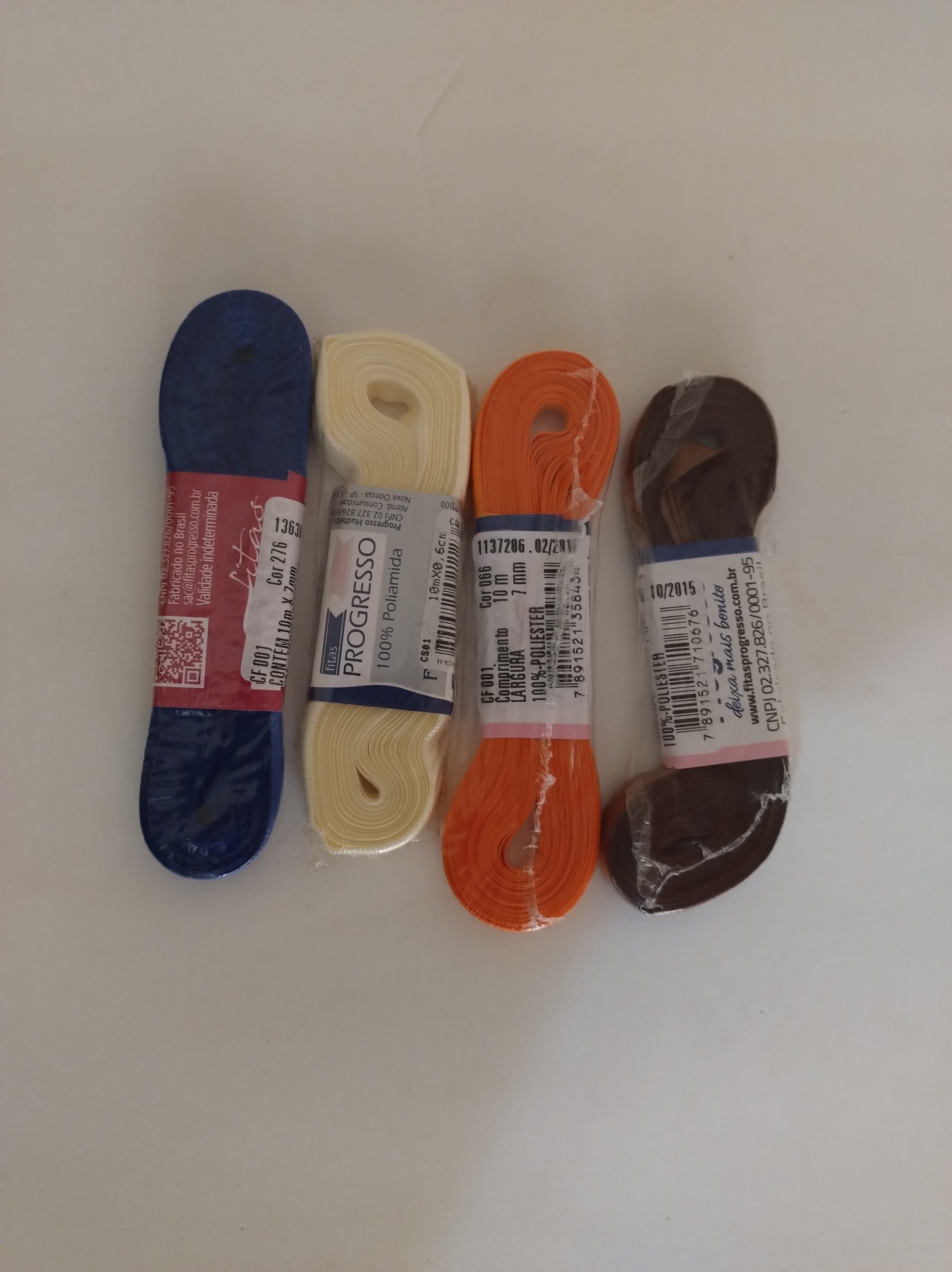 Kit com 4 fitas de cetim Progresso