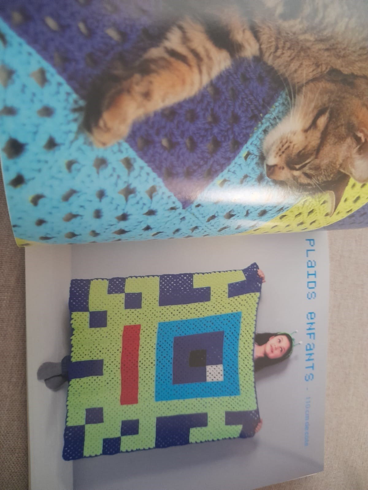 100 pixels plaids au crochet Capa comum