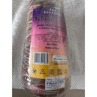 Kit 2 cones Fio Tubular 3mm 100% poliamida 6900 tex artesanato tricô/crochê
