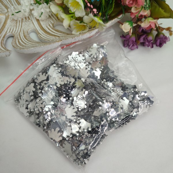 Aplique Chaton Coroa Prata 2 Pacotes - Aprox. 500 unidades