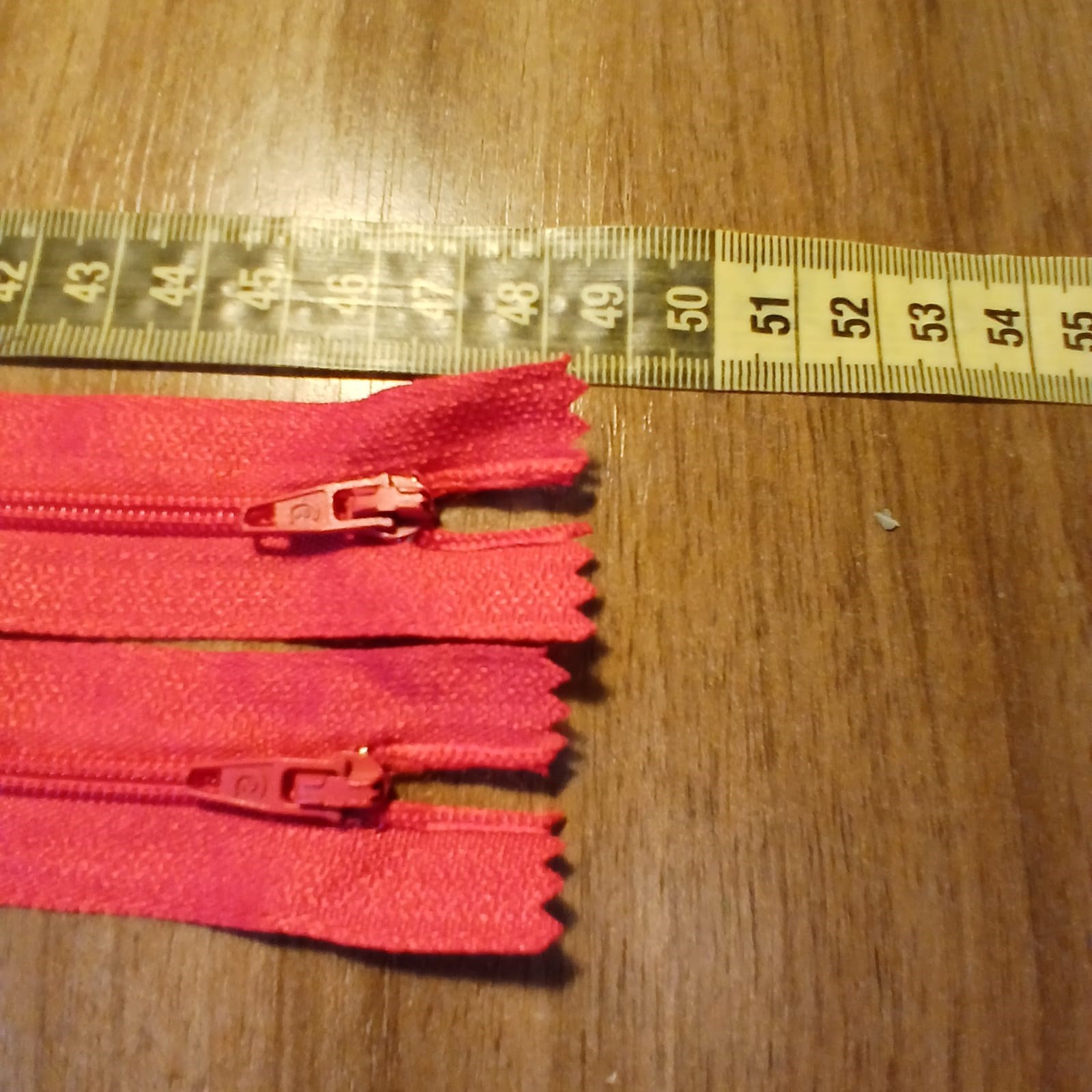 Kit Zíper Vermelho 48 cm (2 unidades)