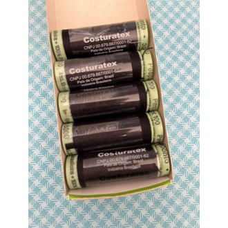 kit com 5 linhas pesponto preto