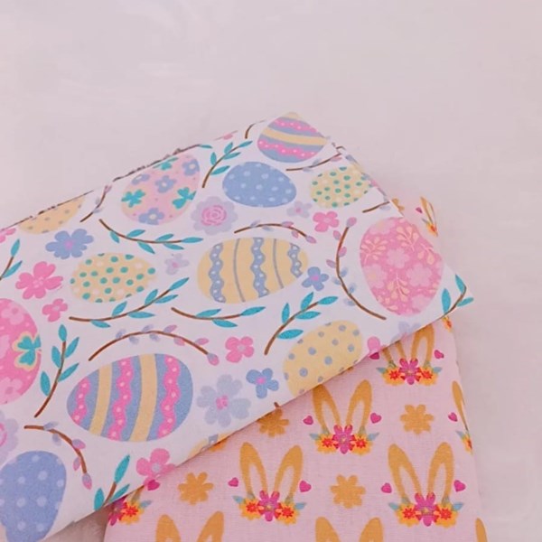 AMO COELHO - Kit com 2 tecidos