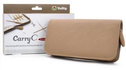 Kit de Agulhas Circulares Intercambiáveis de Bambu Curta Carry C Fine Gauge - Tulip