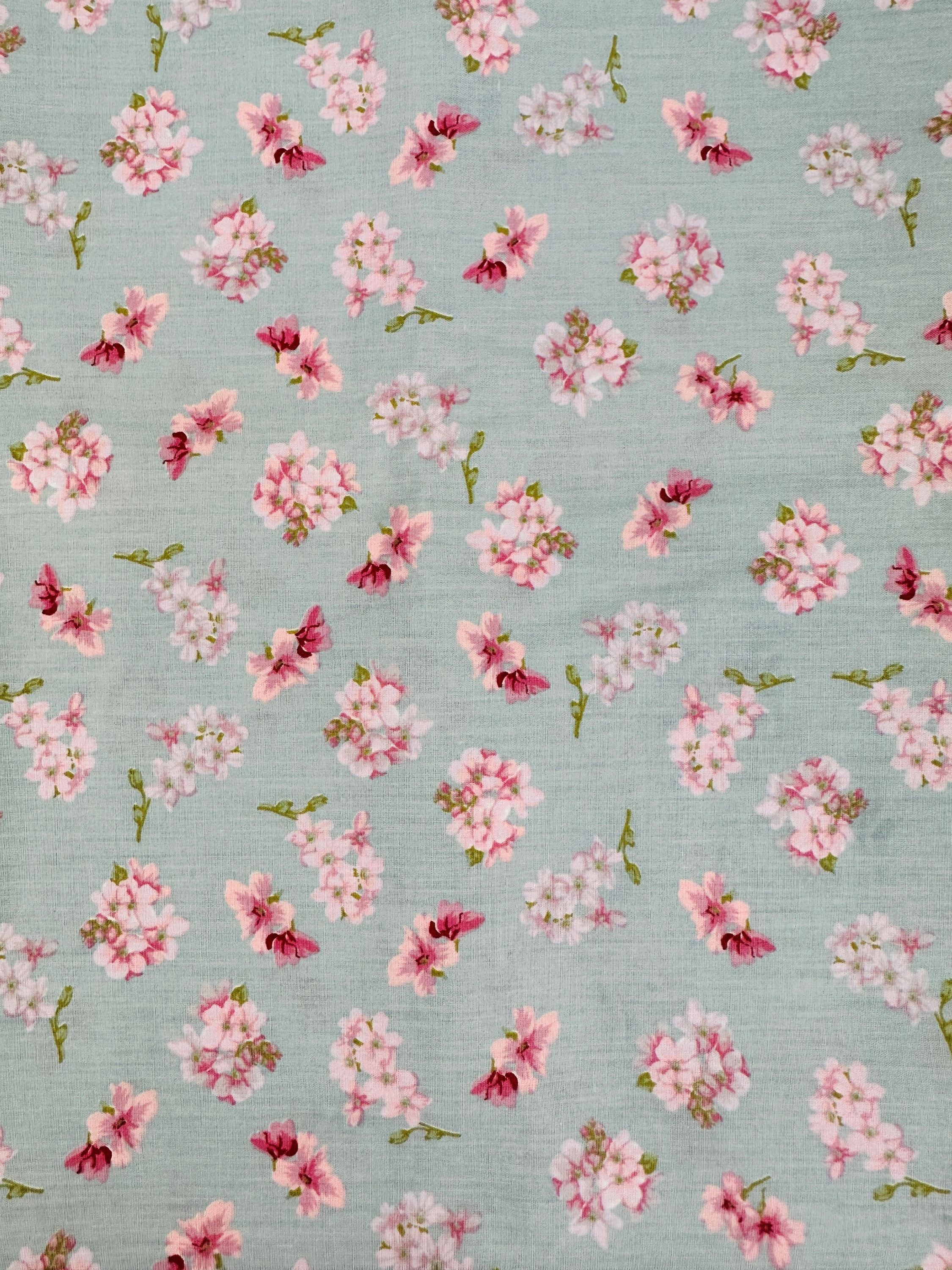 Tecido tricoline florido