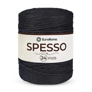 Barbante Spesso 24 Fios - 1kg - EuroRoma - 250 - Preto