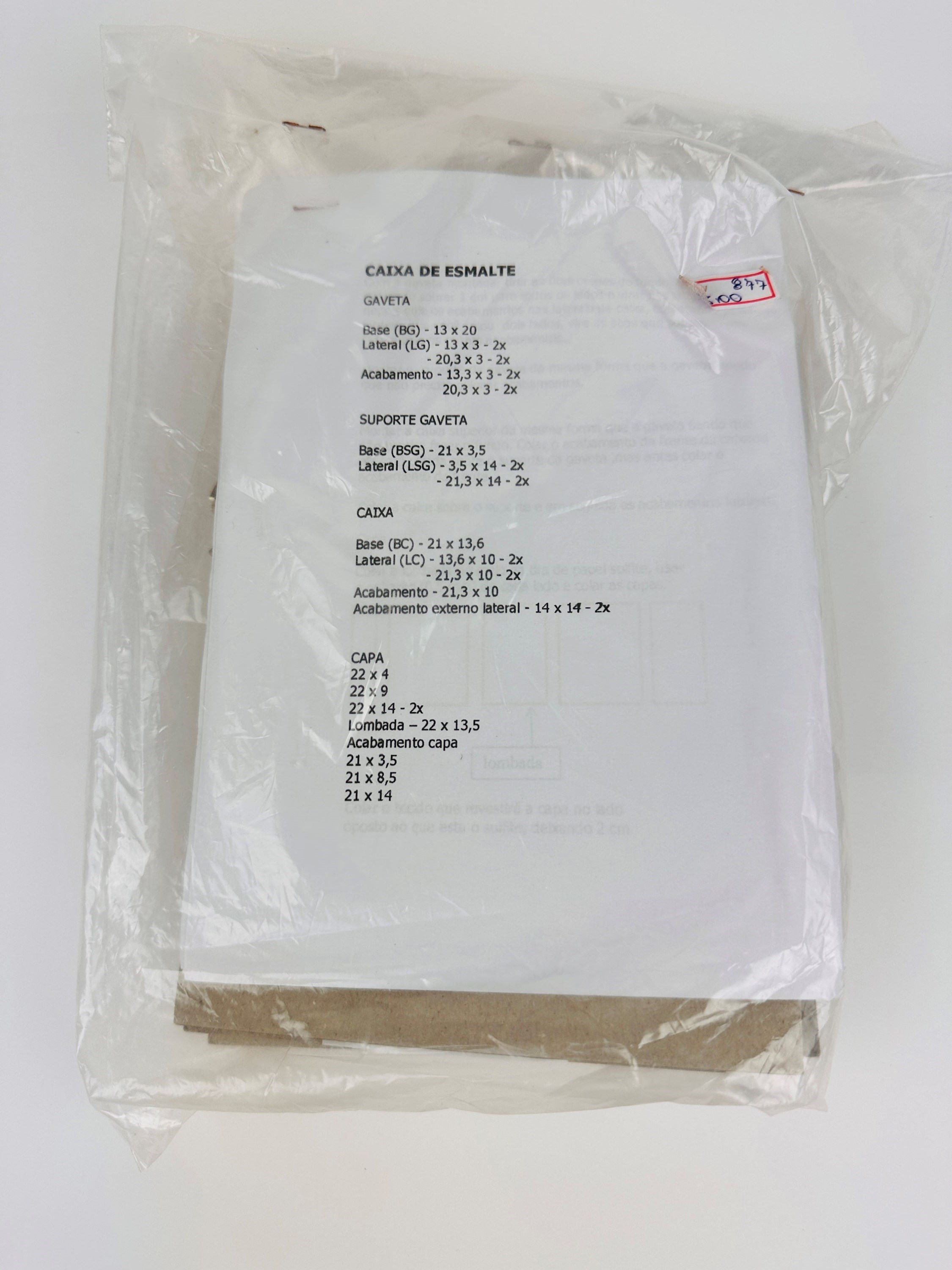 Kit Projeto Caixa de Esmalte - Cartonagem