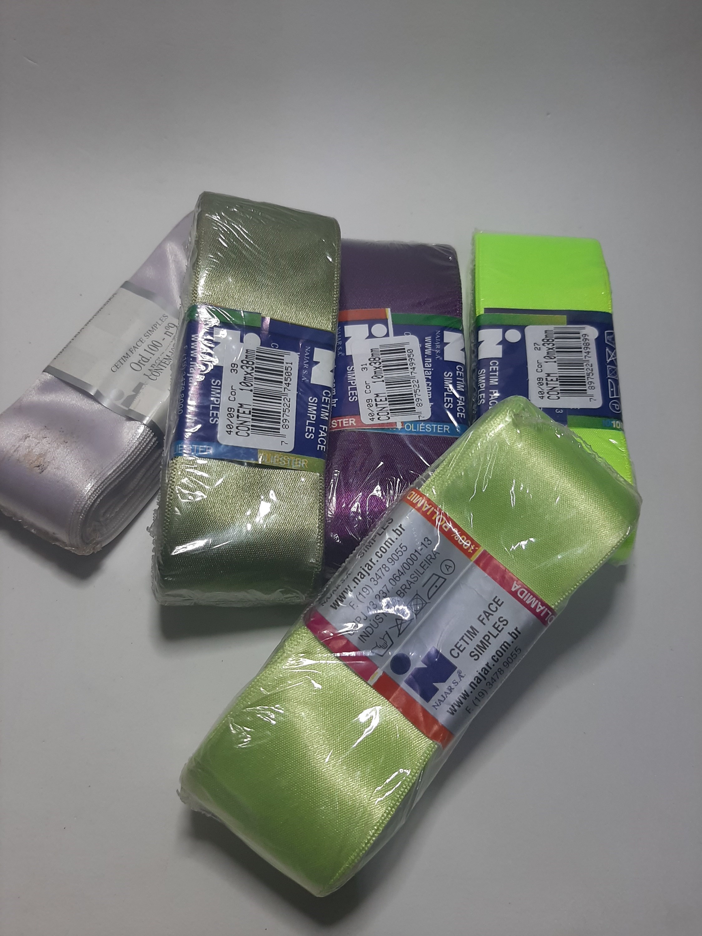 Kit com 5  fitas de cetim n.09