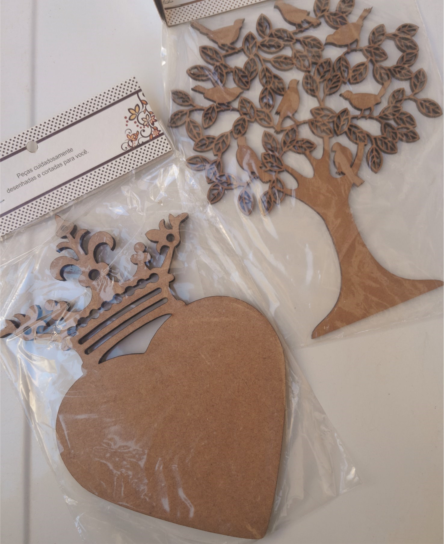 Recorte MDF Árvore e Coração