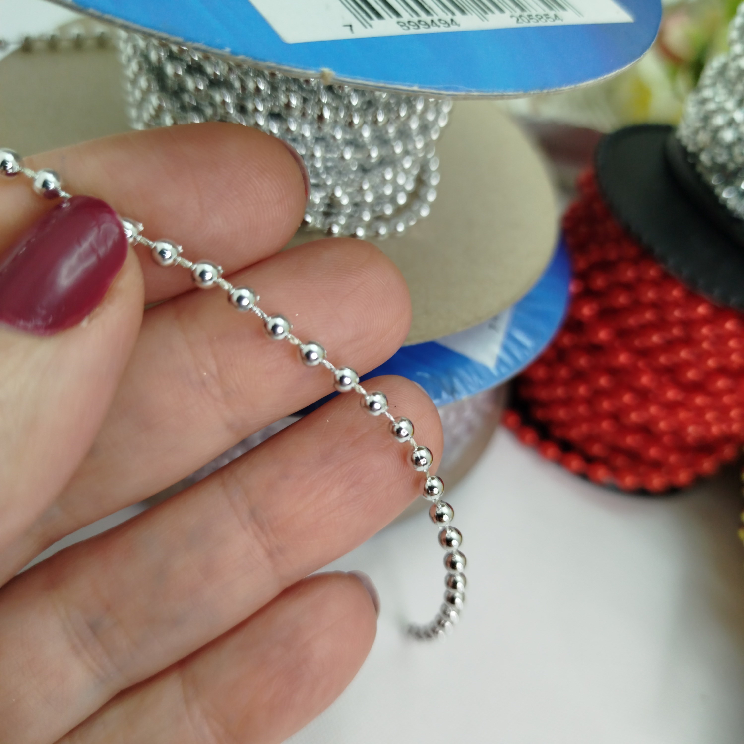 MIX Cordão de Perolas Aljofre com Várias Cores, Modelos e Metragens