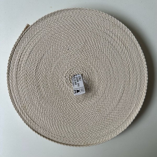 Rolo Alça Cadarço de Algodão Cru 20mm