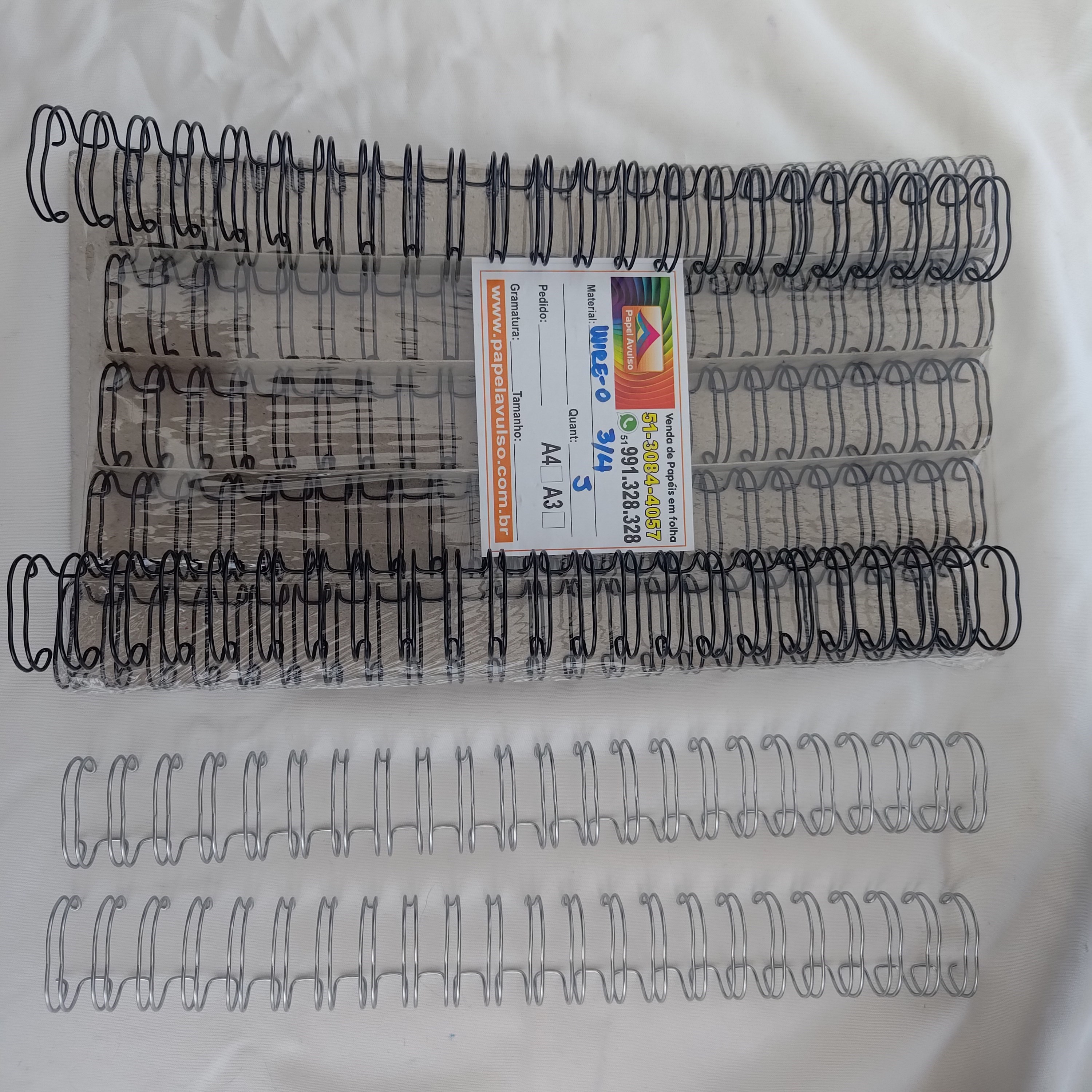 Wire-o diversos tamanhos e cores 66 peças