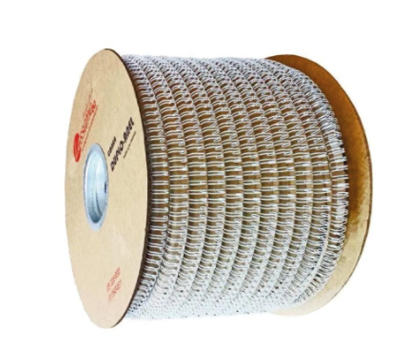 Bobina Wire-o 7/8" 2x1 para 180 Folhas Lassane - Branco