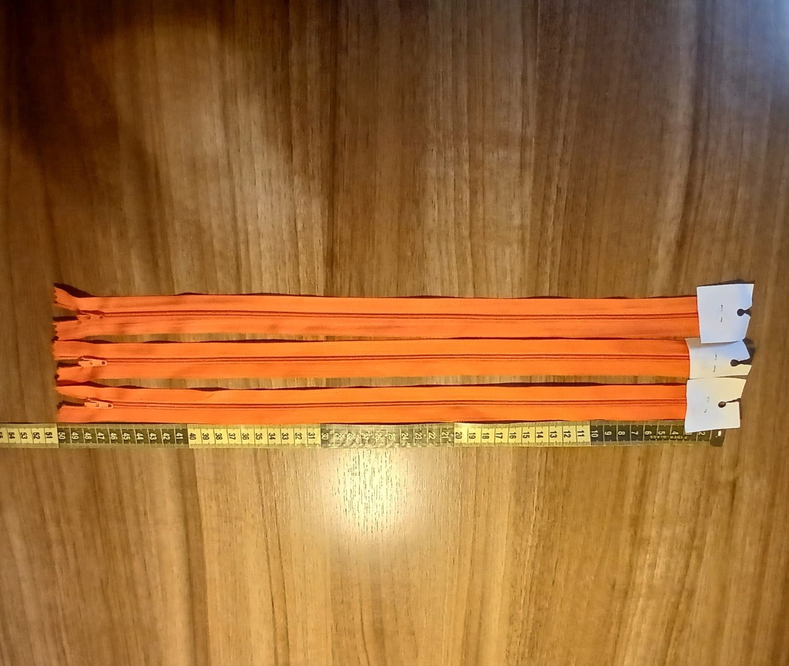 Kit Zíper Laranja 49 cm (3 unidades)