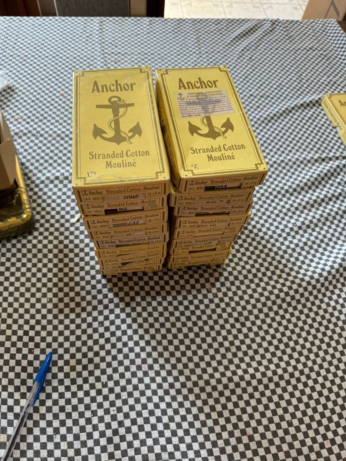 Meadas Anchor para Ponto Cruz - Lote 228 unidades - 18 cores