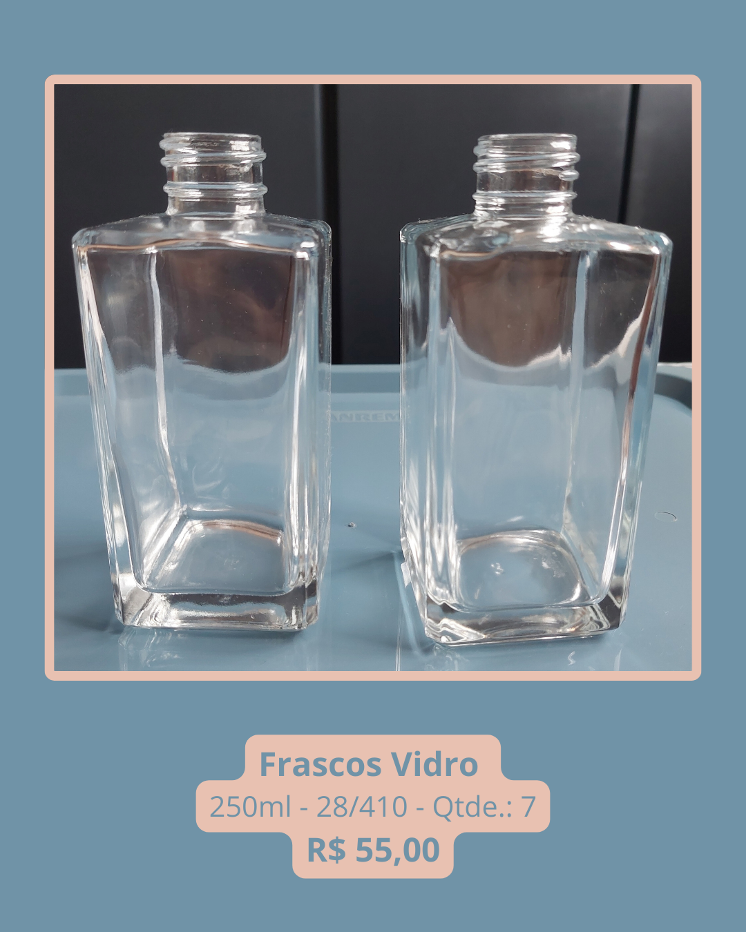 Frascos de Vidro Retangulares
