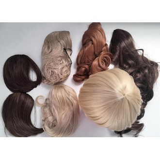 6 mini perucas para Boneca Russa