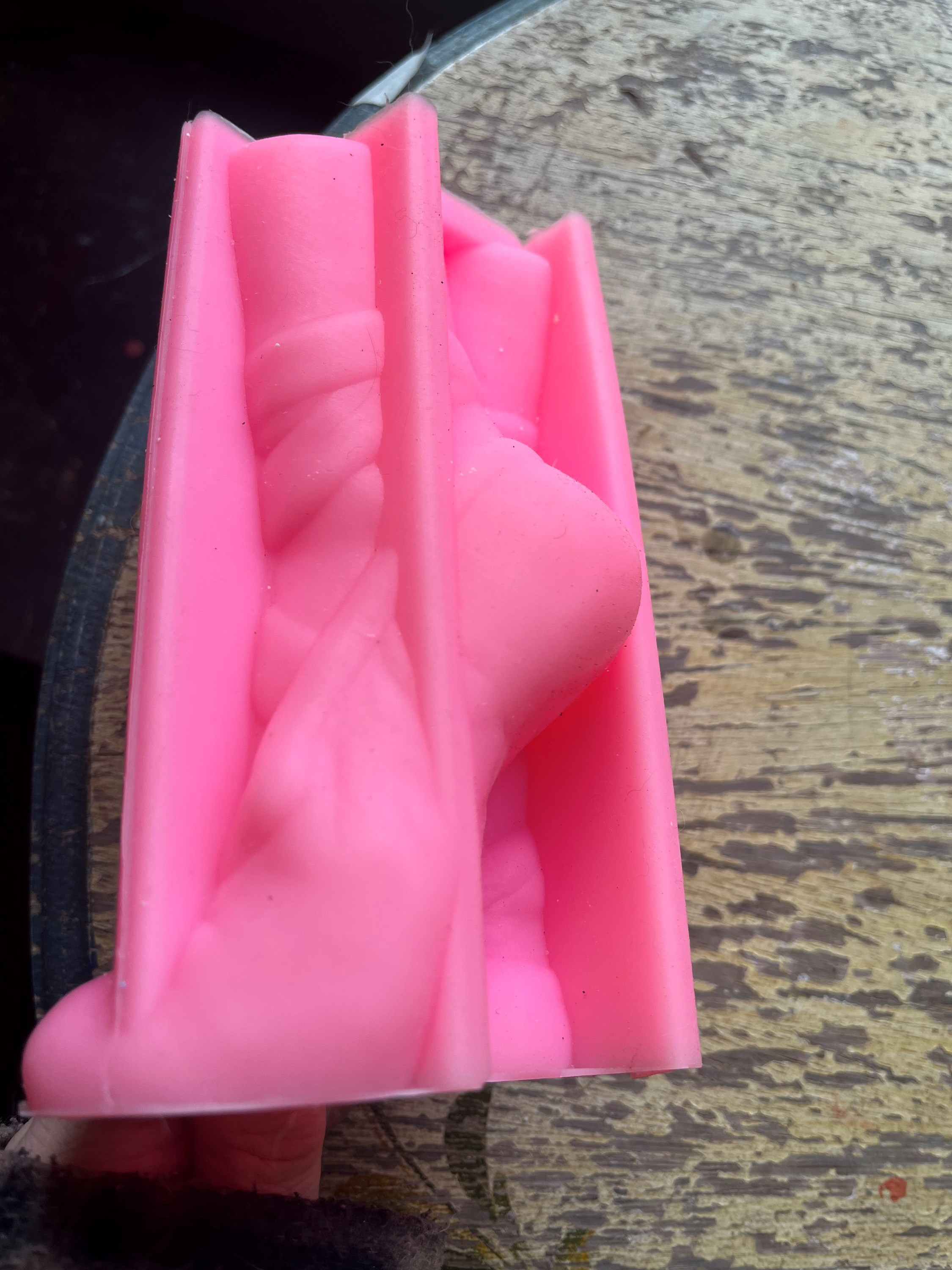 Molde de silicone flexível e grosso formato sapatilha de bailarina para vela, resina ou cimento