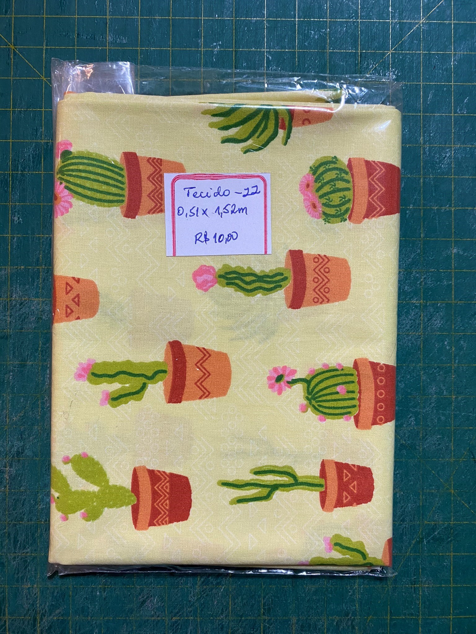 Tecido tricoline cactos